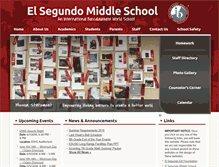 Tablet Screenshot of elsegundomiddleschool.edlioschool.com
