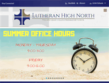 Tablet Screenshot of lutheranhighnorth.edlioschool.com